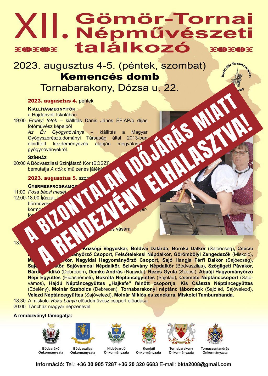 Tornabarakony elhalasztva